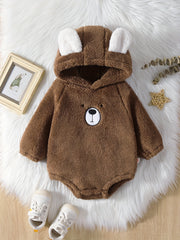 Cute Animal Fleece Romper for Cozy Winter