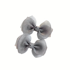10pcs Glitter Bow Hairpins Christmas Hair Clips for Baby Girls