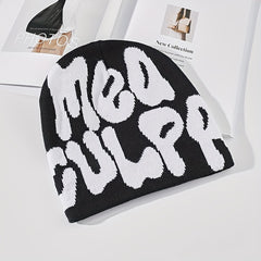 Hip Hop Graffiti Letter Knit Hat Street Wear Beanie