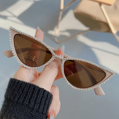 Y2K Cat Eye Rhinestone Sunglasses for Prom