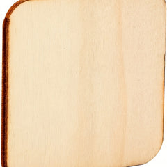 50pcs 2in Wooden Squares for DIY Crafts Wooden Cutout Tiles for Painting