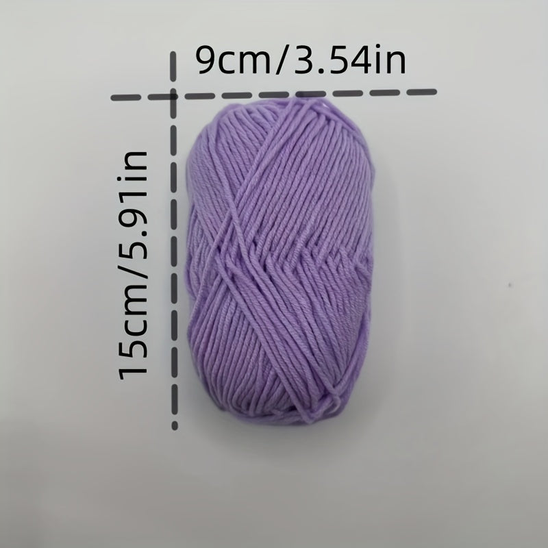 250g 5rolls Milk Cotton Yarn 4 Strands Baby Thread Doll Blanket DIY Thread Slipp