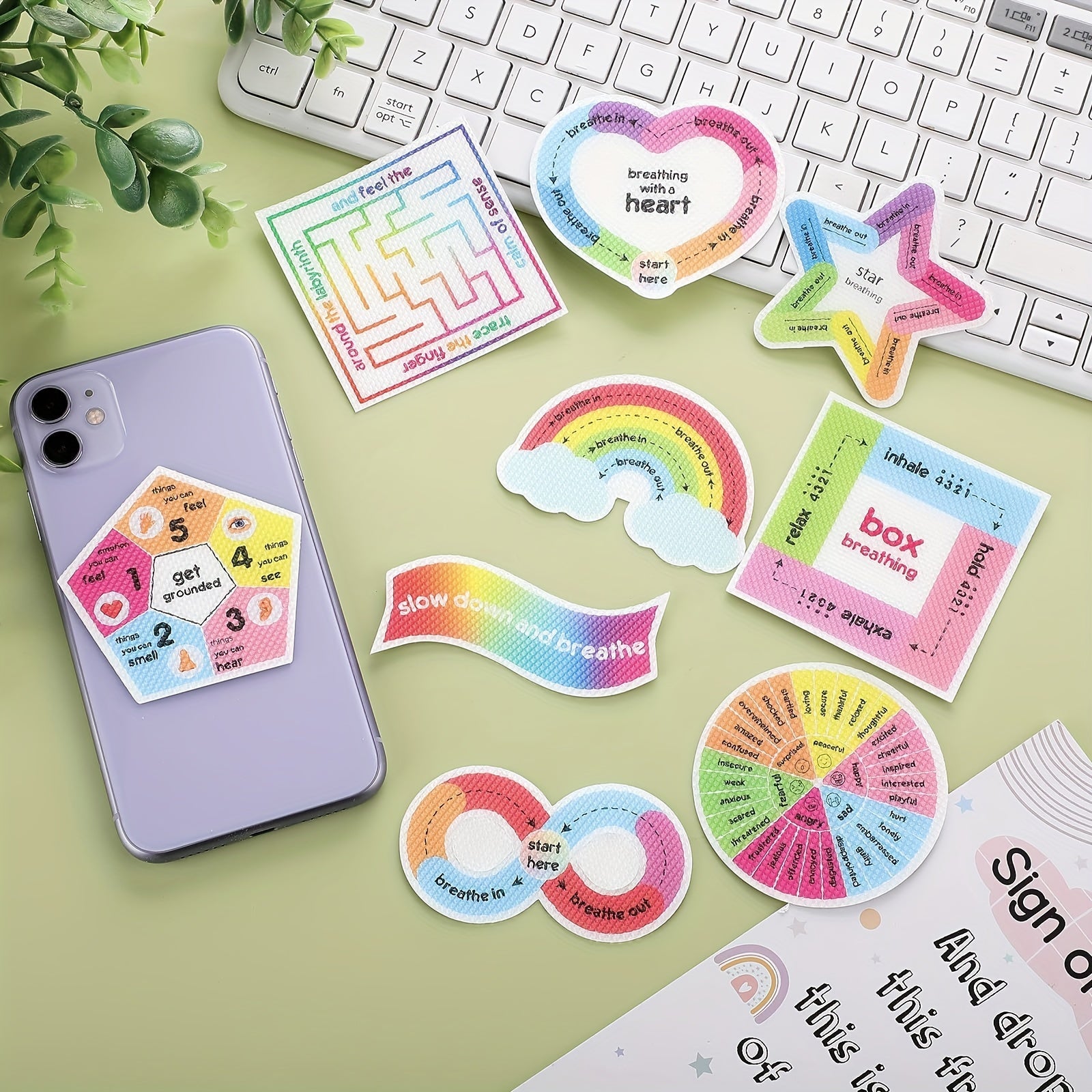 Pressure Relief Stickers Student Anxiety Sensory Calming Stripe Stickers