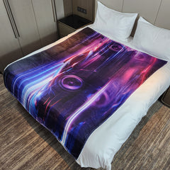 Creative Racing Digital Print Flannel Casual Blanket Soft & Comfortable Warm