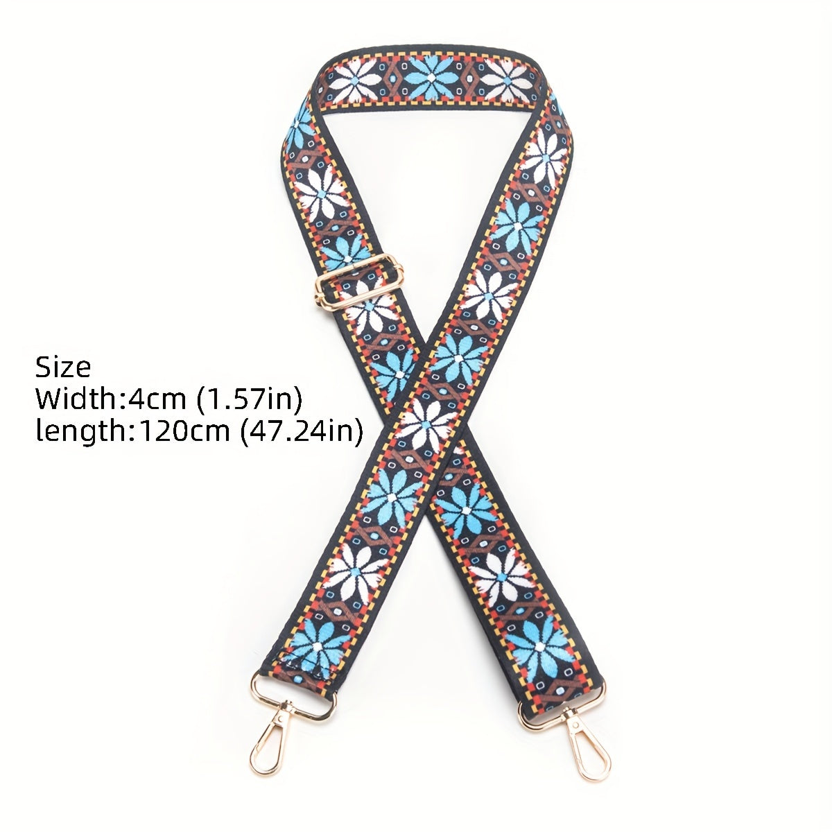 Boho Style Adjustable Bag Strap Print Replacement Belt Purse Shoulder Strap