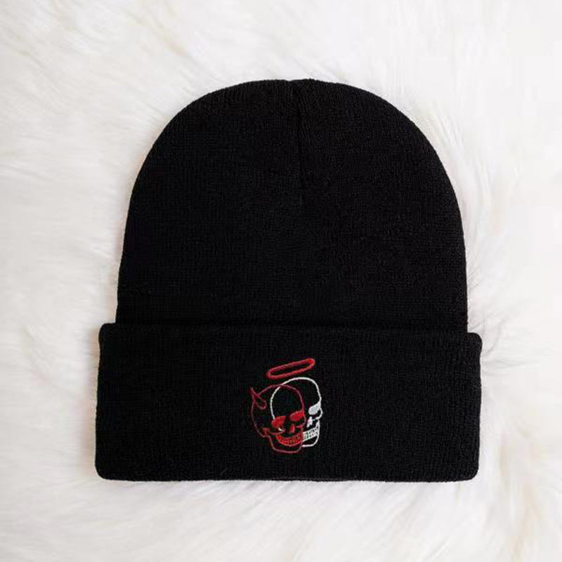 Skull Embroidered Beanie Unisex Hat For Men And Women Year Presents