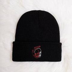 Skull Embroidered Beanie Unisex Hat For Men And Women Year Presents