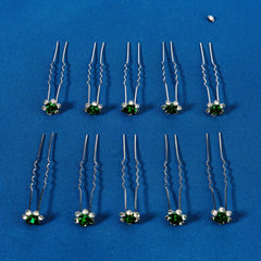 10pcs Rhinestone Flower Hairpin Bridal Wedding Hair Accessories