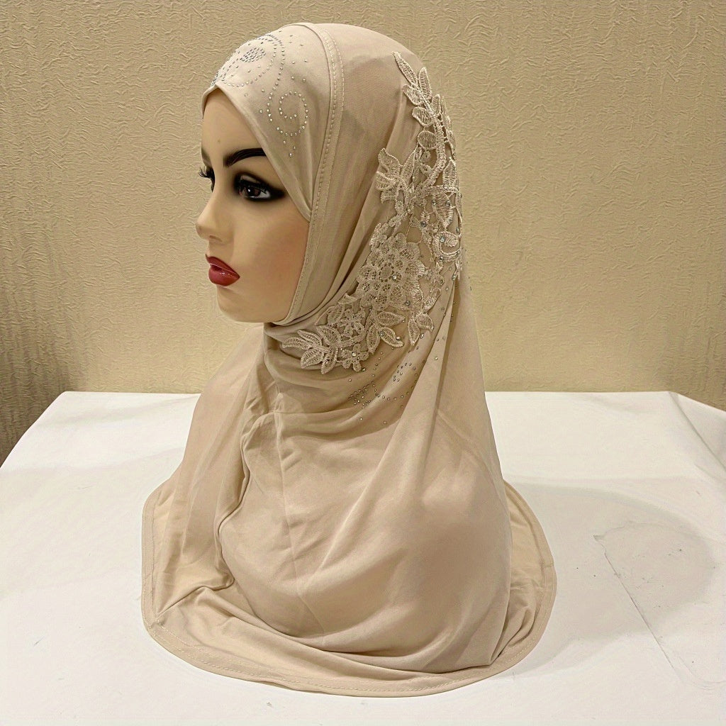 Gauze Scarf Ice Silk Hot Diamond Turban Muslim Hat Arab Hijab