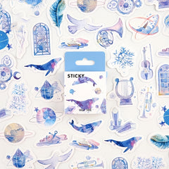 46pcs Cartoon Stickers Kids Journal Decor Small Pattern Stickers
