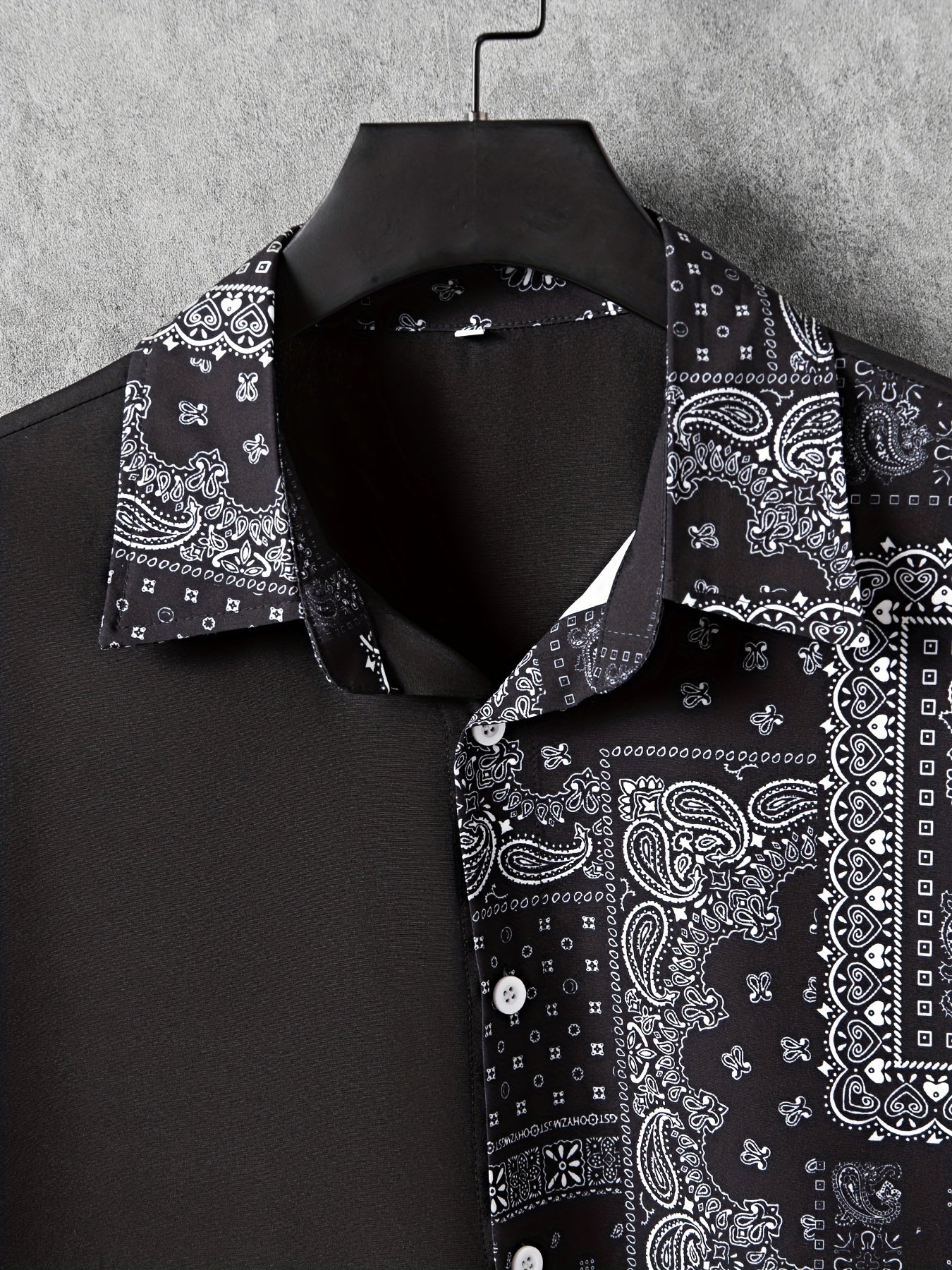 Men's Retro Flower Print Short Sleeve Shirt