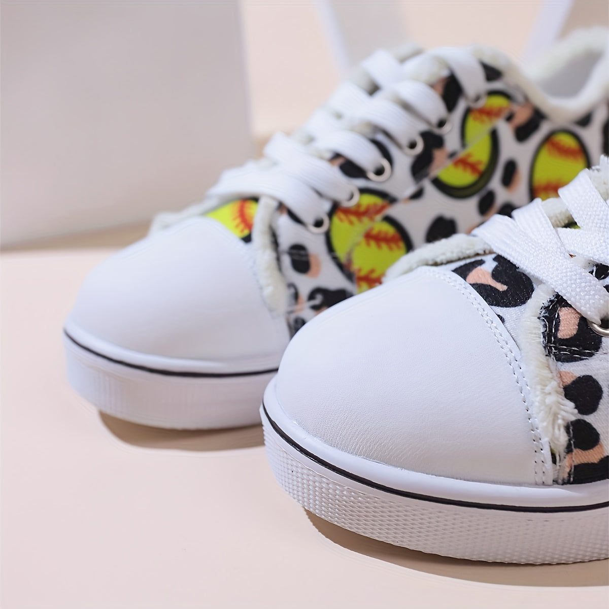 Women's Baseball Graphic Sneakers Low Top Canvas Shoes