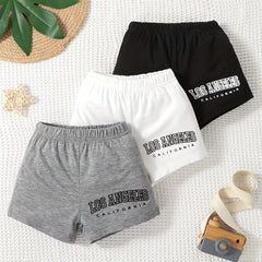 3pcs Baby Boys Casual Elastic Waist Shorts Set for Summer