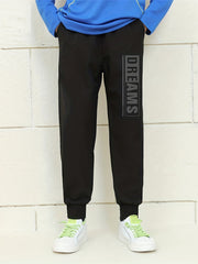 DREAMS Letter Print Boys Casual Long Pants