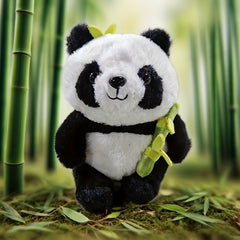 10in Bamboo Tube Panda Plush Toy - Perfect for Birthdays