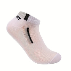 5 Pairs Men's Casual Crew Sports Socks Thin Comfy Stockings for Summer Outdoor