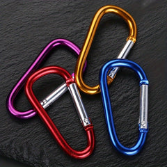 8pc D Shaped Aluminum Carabiner Hook Metal Buckle for Travel Camping Backpacking