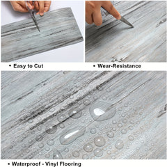 Wood Peel & Stick Floor Tiles 0.6mm Thick 5-15pcs