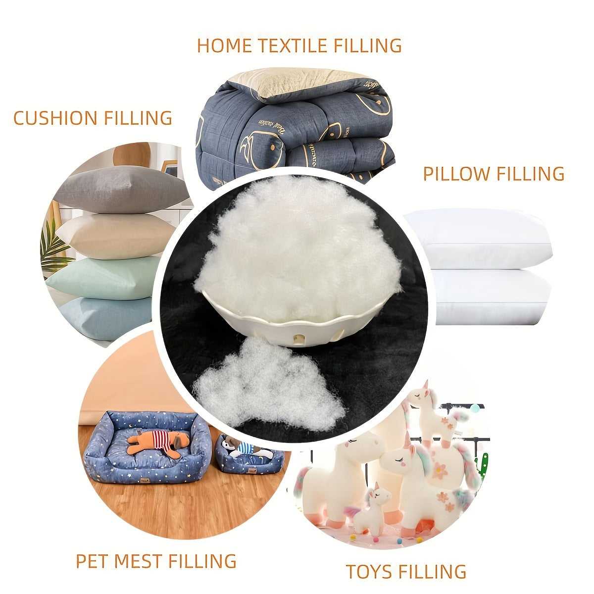 Plush Toy Filling Fabric Sofa Pillow Core Cushion Doll Pet Nest Soft Filling