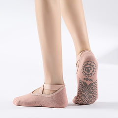 Non Slip Yoga Socks Women's Criss Cross Grip Socks for Barre Pilates Ballet
