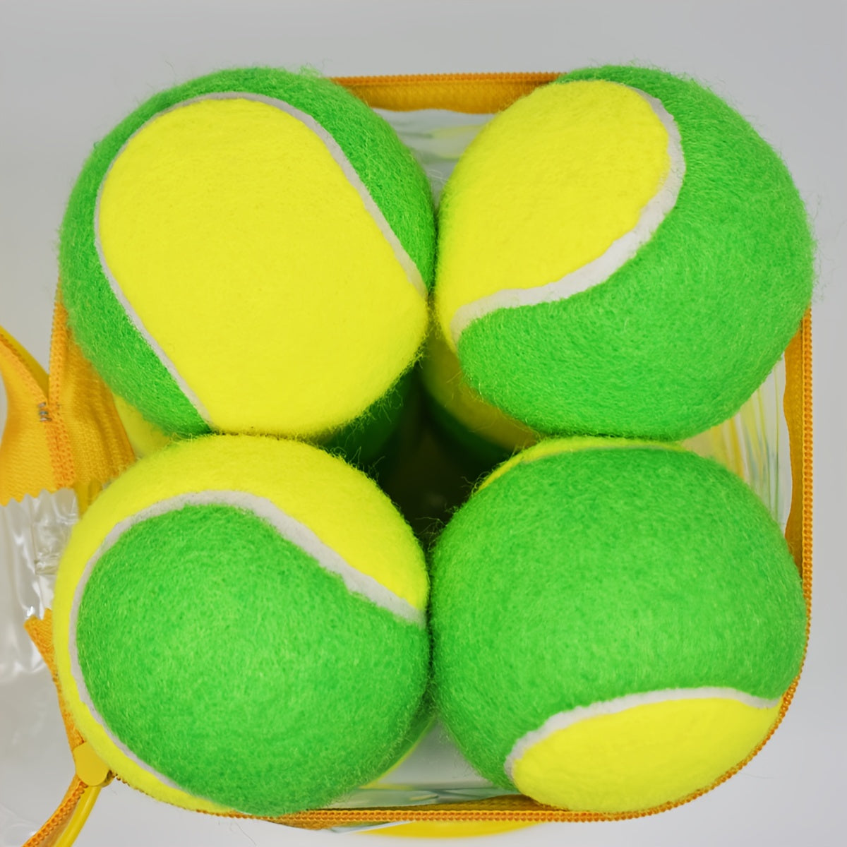 12pcs High Elastic Rubber Tennis Balls for Beginners Training Green Yellow