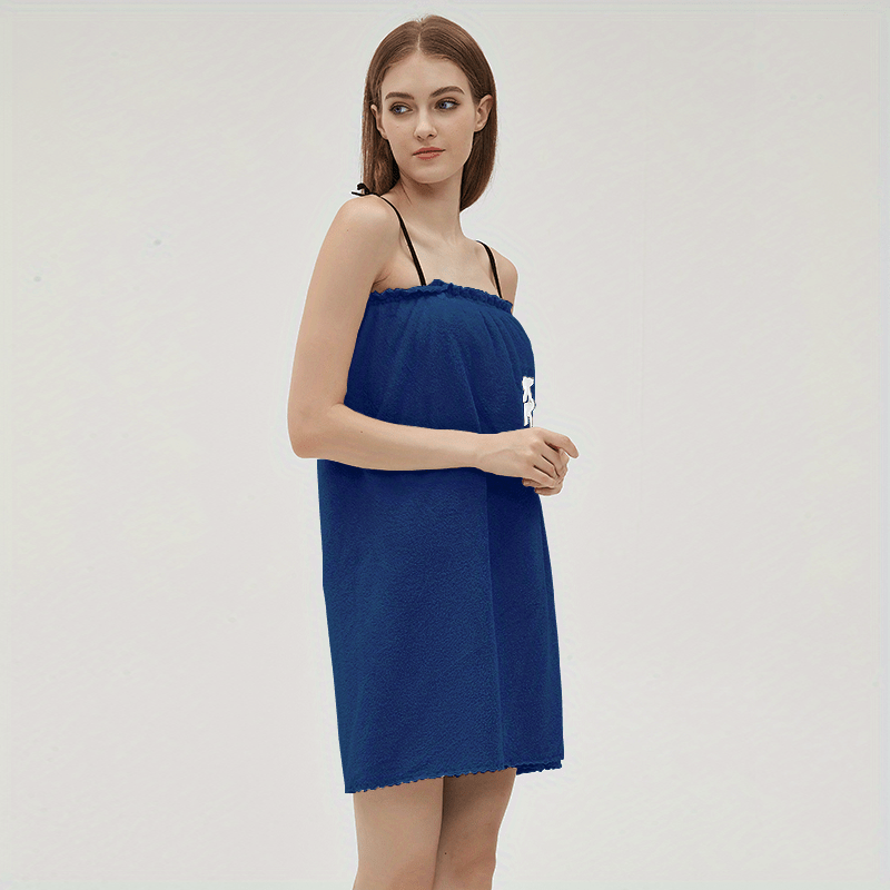 Bowknot Bath Skirt for Adults Towel Women Wearable Bathrobes Nightgown