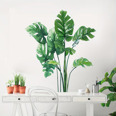 Monstera Leaf Wall Decals Tropical Plants Stickers for Living Room