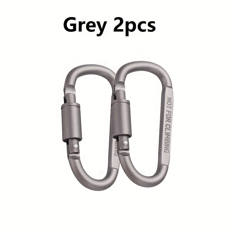 4pcs D Metal Hook Buckle Spring Carabiner Clip Outdoor Camping Storage Bag
