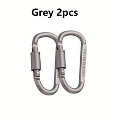 4pcs D Metal Hook Buckle Spring Carabiner Clip Outdoor Camping Storage Bag