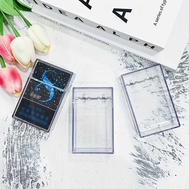 Transparent Plastic Cigarette Box 20 pack Flip Cover Rough Case