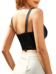 Sexy Satin Cami Corset Bustier Women's Lingerie