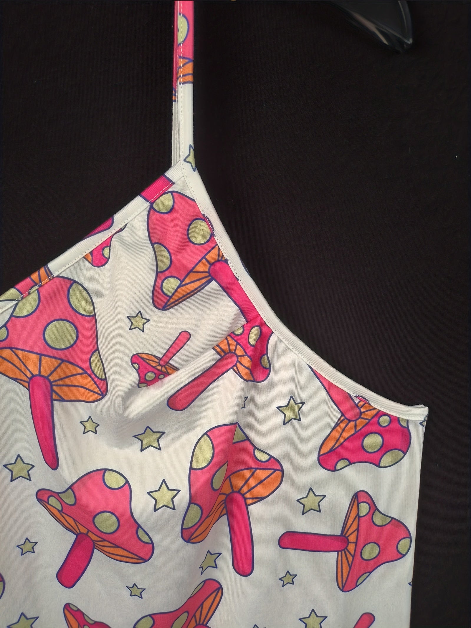 Mushroom & Star Print V Neck Cami Nightdress