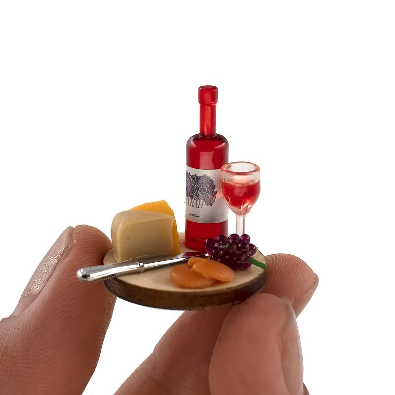 Dollhouse Accessories Mini Cakes Wine Glasses & More - Perfect for Decor