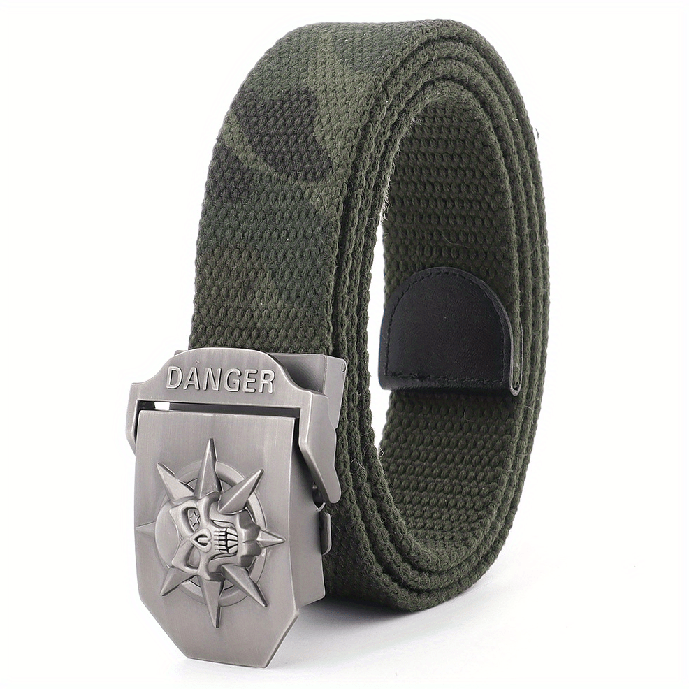 Skeleton Buckle Belts for Men Casual Belt for Jeans Pants Clothing Accessories