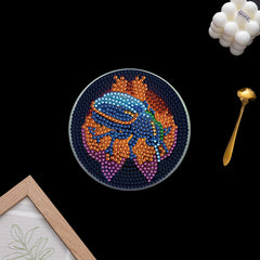 Animal Pattern Diamond Painted Coasters Set for Adults Kids Beginners