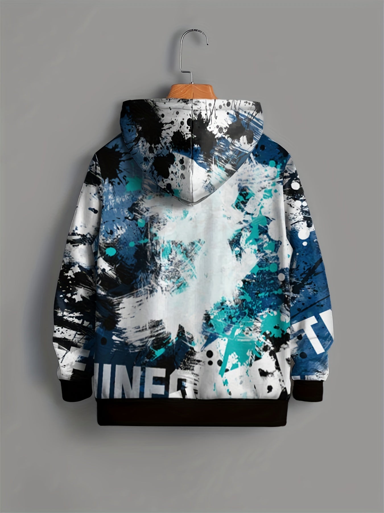 Pixel Warrior Print Hoodie Boys Comfy Sweatshirt
