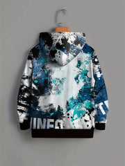 Pixel Warrior Print Hoodie Boys Comfy Sweatshirt