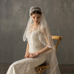Retro Lace Bridal Veil Wedding Dress Headwear