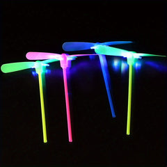Luminous Plastic Bamboo Dragonfly Flying Toys for Field Camping
