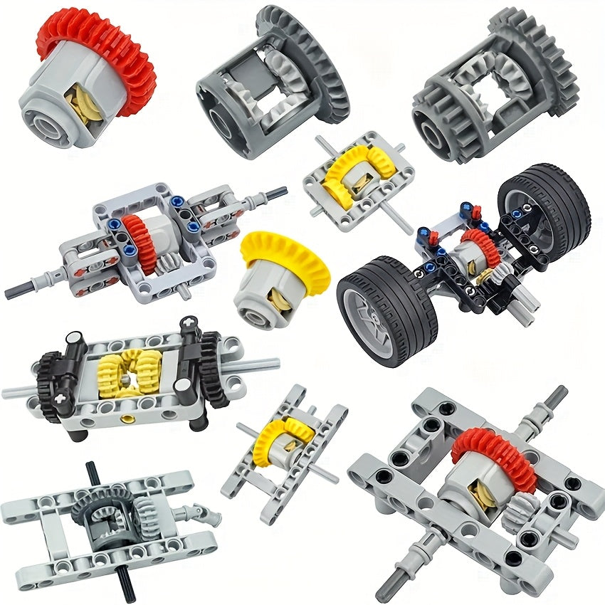 High Tech Gear Wheels Building Blocks Set