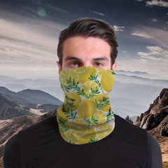 Men's Lemon Seamless Bandana Mask for Cycling