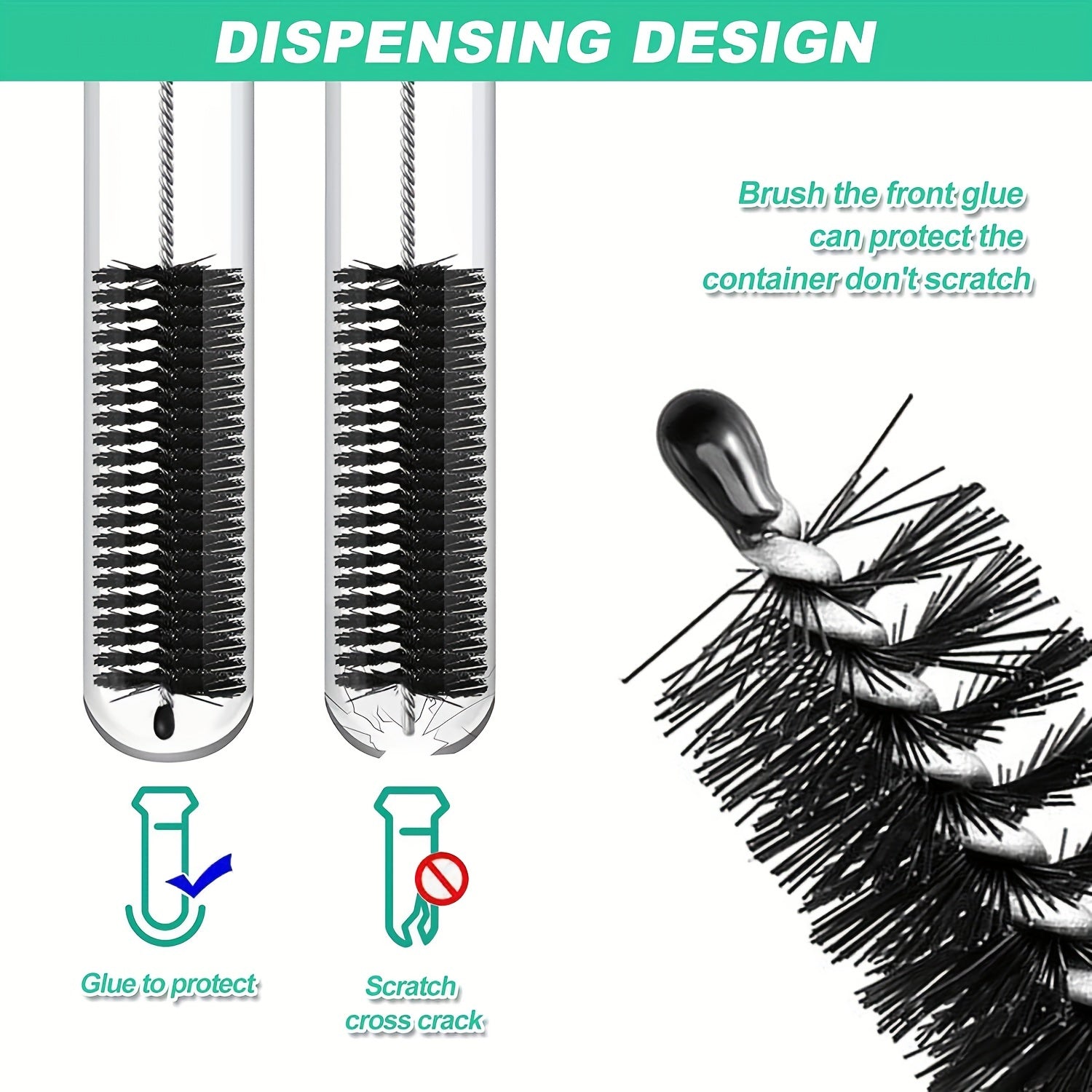 10pcs Bottle Cleaning Brushes Nylon Tube Brush Set with Hook