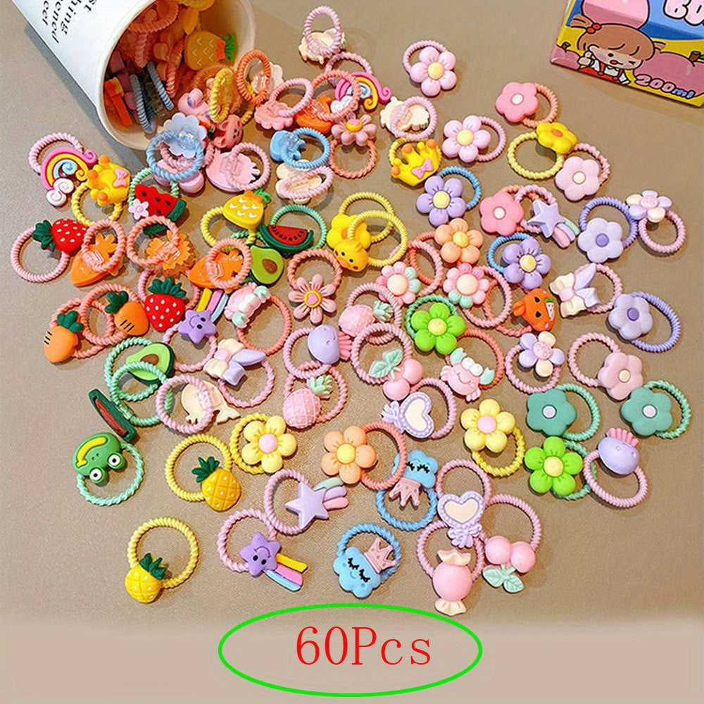 Girls Cartoon Hair Tie Hair Bands Ponytail Holders Scrunchies Hair Accessories