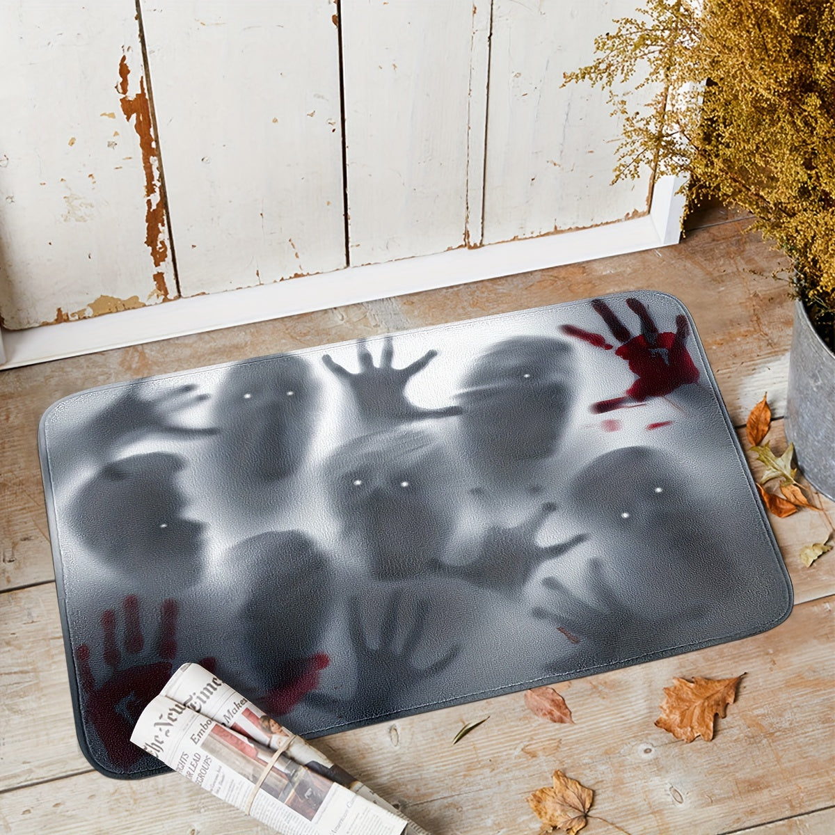 Horror Man Shadow Runner Rug Non-slip Halloween Decoration Mat