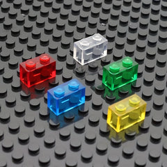 40pcs KIDNOAM Small 1x2 Building Blocks 4 Vibrant Colors Red Green Yellow