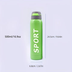 500ml Stainless Steel Sports Cup with Straw for Girls