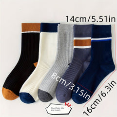Men's Crew Socks 6 Pairs Winter Sport Sweat Absorption Anti Odor