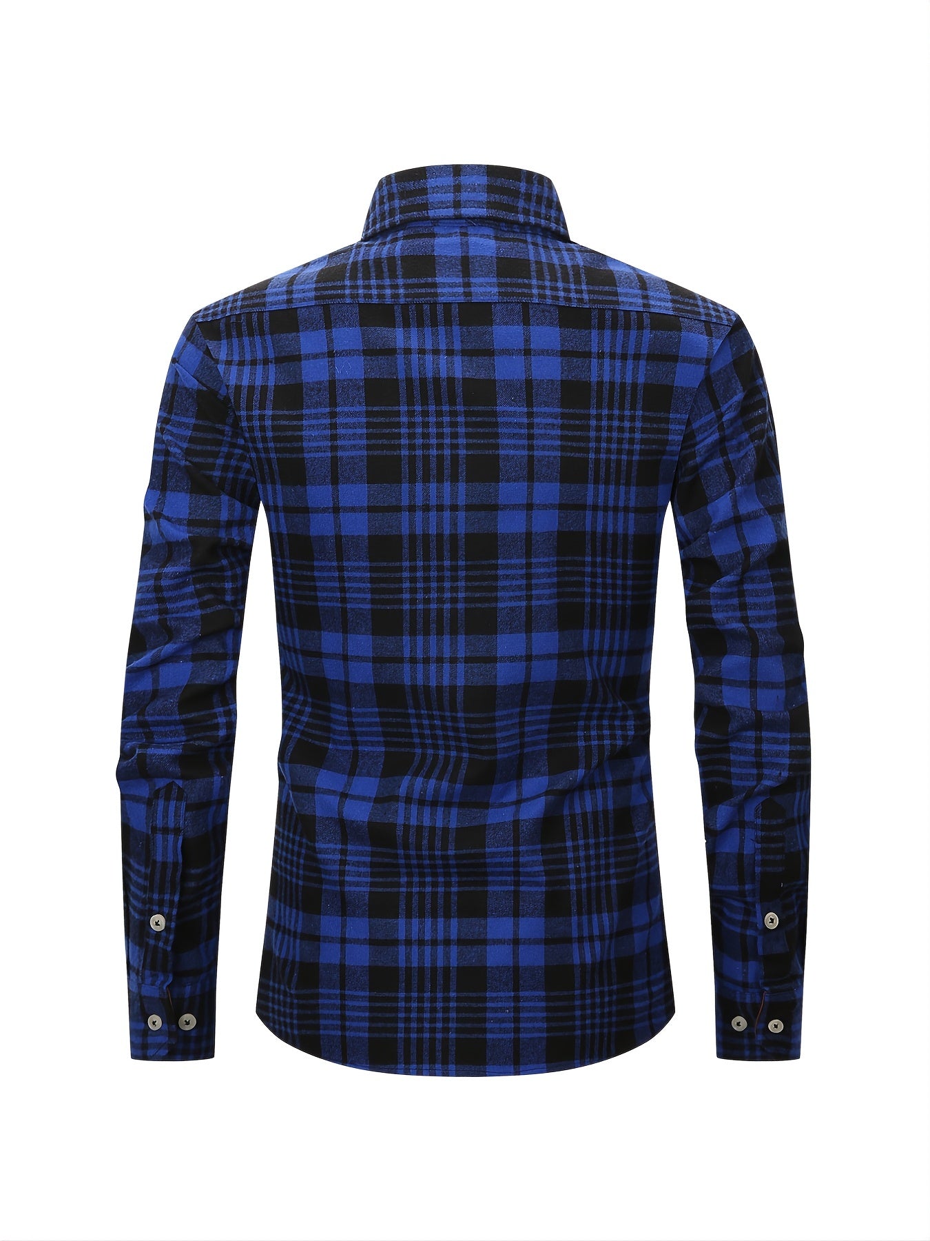 Men's Plaid Button Down Long Sleeve Shirts