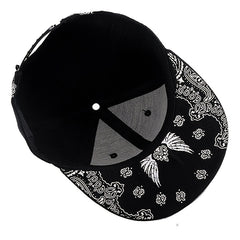 Men's Adjustable Cross Embroidery Hip Hop Hat