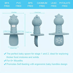Baby Silicone Chewable Toddler Spoon for Self Feeding